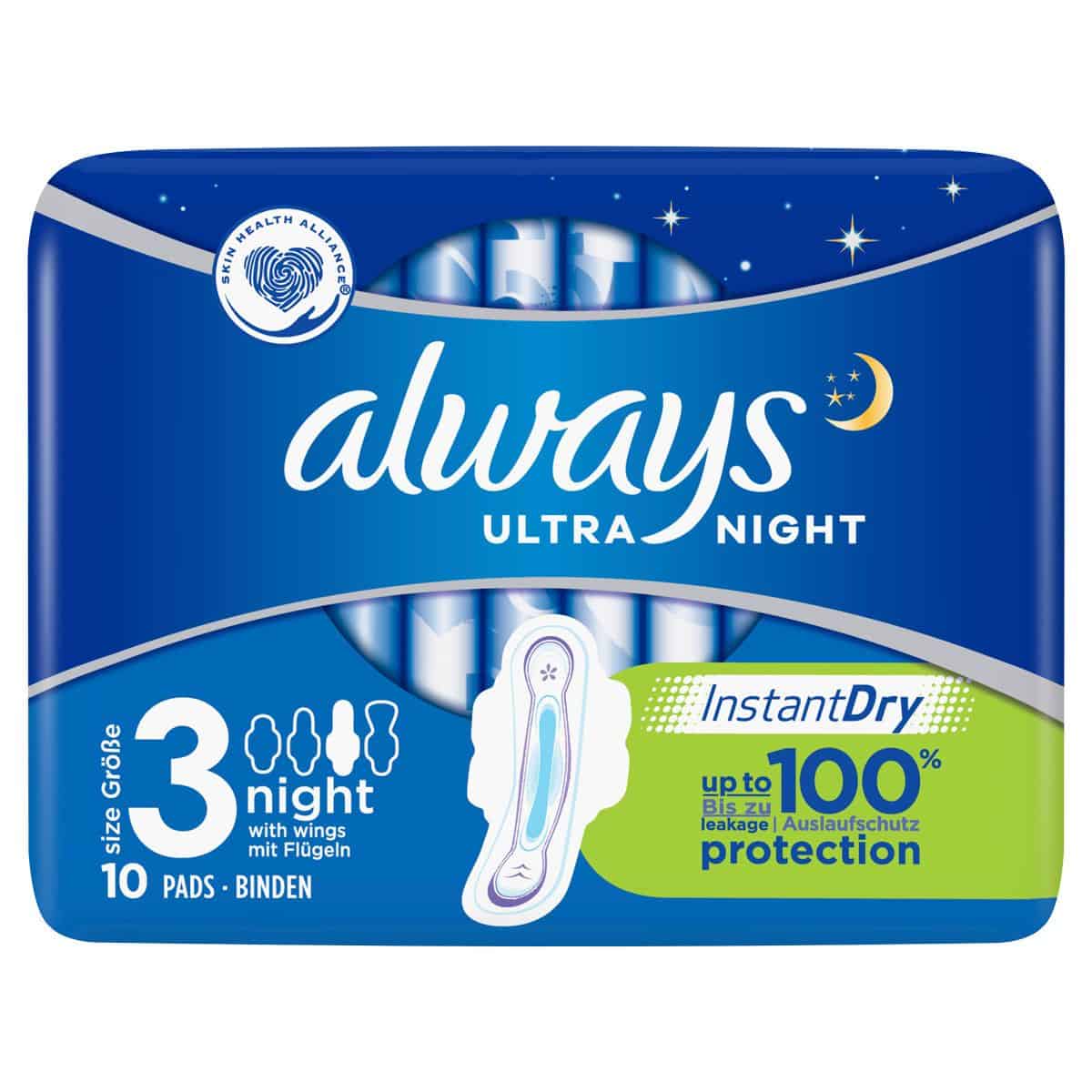 Always Ultra Day & Night Pads 9 Pack Always Feminine Hygiene