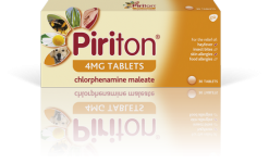 Piriton Allergy Relief Tablets Chlorphenamine 4mg 30s