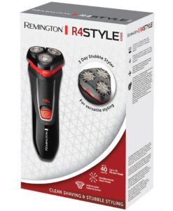 Remington R4001 Style R4 Cordless Dry Shaver with Pop-Up Trimmer - Black/Red