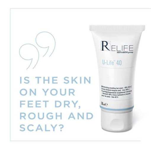 Relife- U-Life40 Moisturising Smoothing Foot Cream 50ml - Image 2