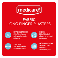 MEDICARE FABRIC LONG FINGER PLASTER
