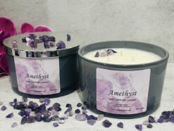 Melt Your Day Away Crystal Infused Soy Candle Amethyst