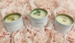 Melt Your Day Away Crystal Infused Soy Candle Rose Quartz