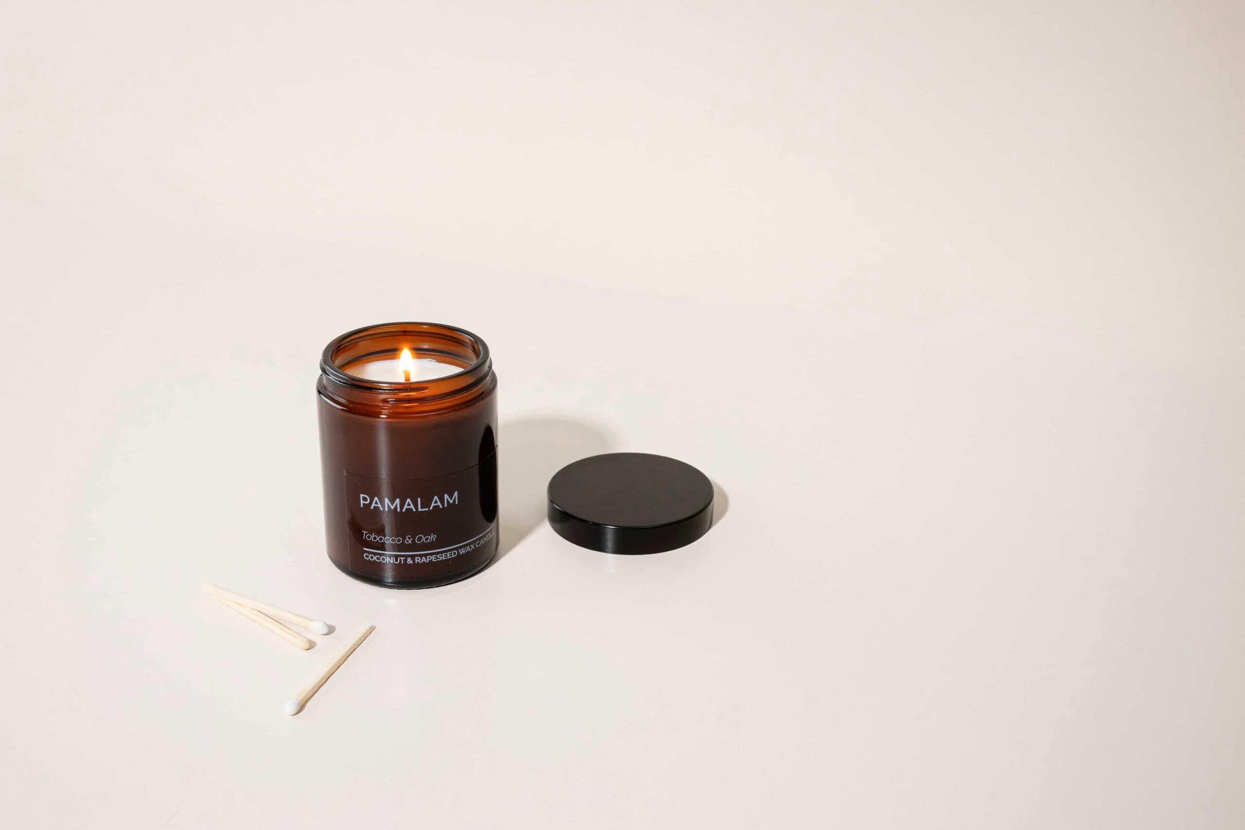 Pamalam Candles - Tobacco & Oak 180gm