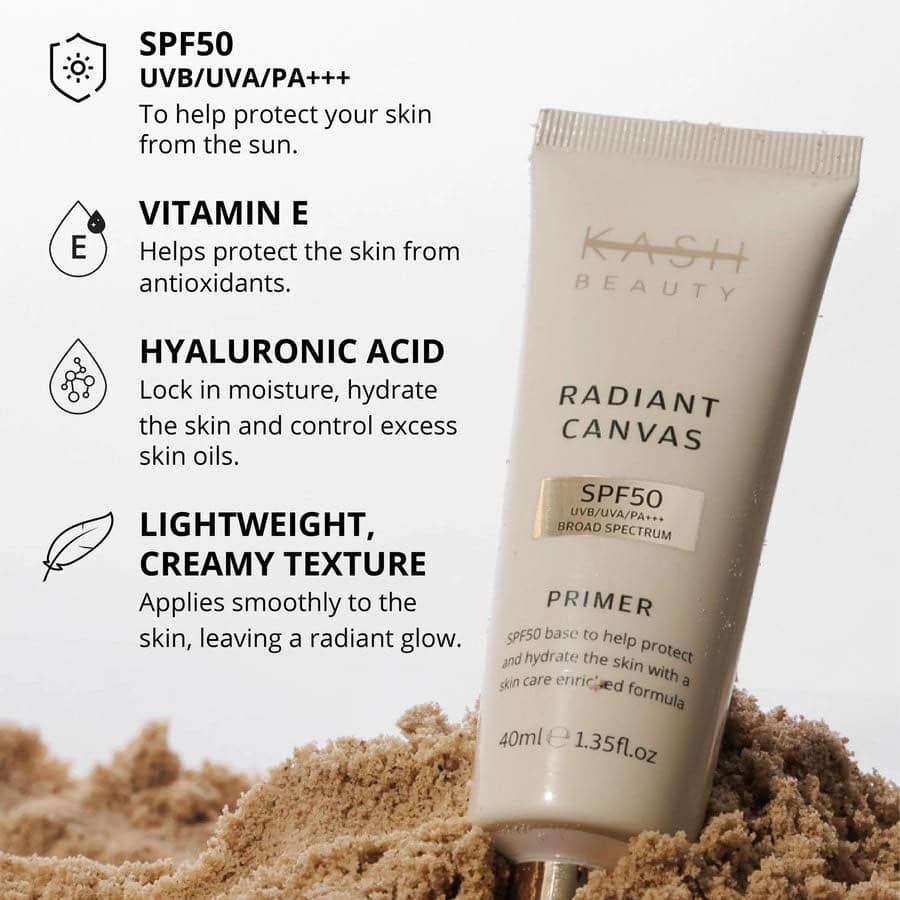 Kash Beauty - Radiant Canvas Primer SPF 50 - Image 2