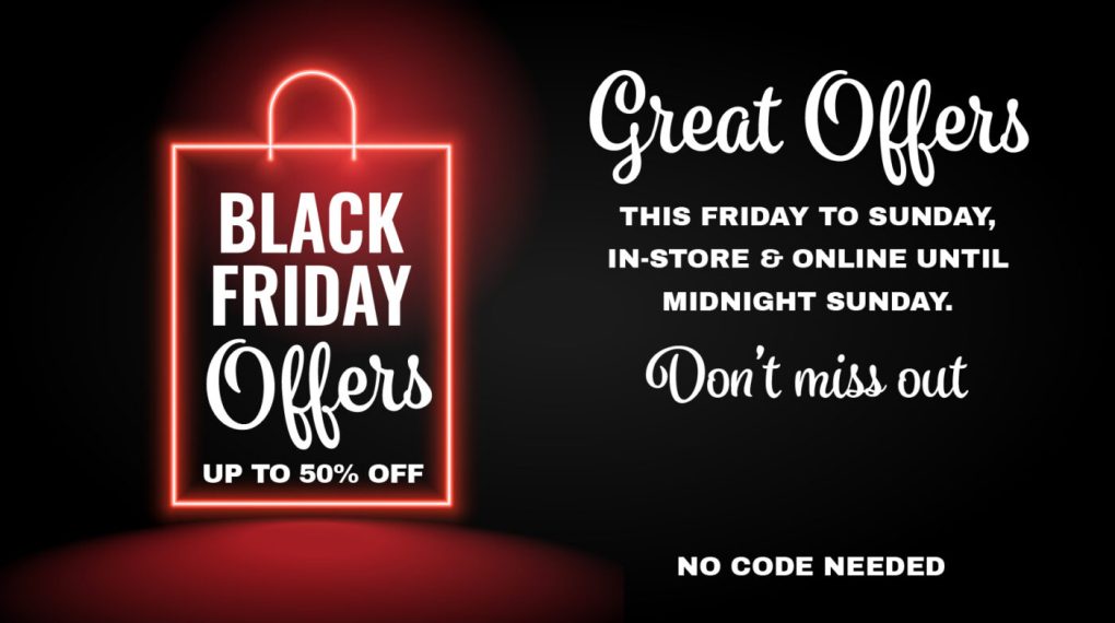 Black Friday offers up to 50% off