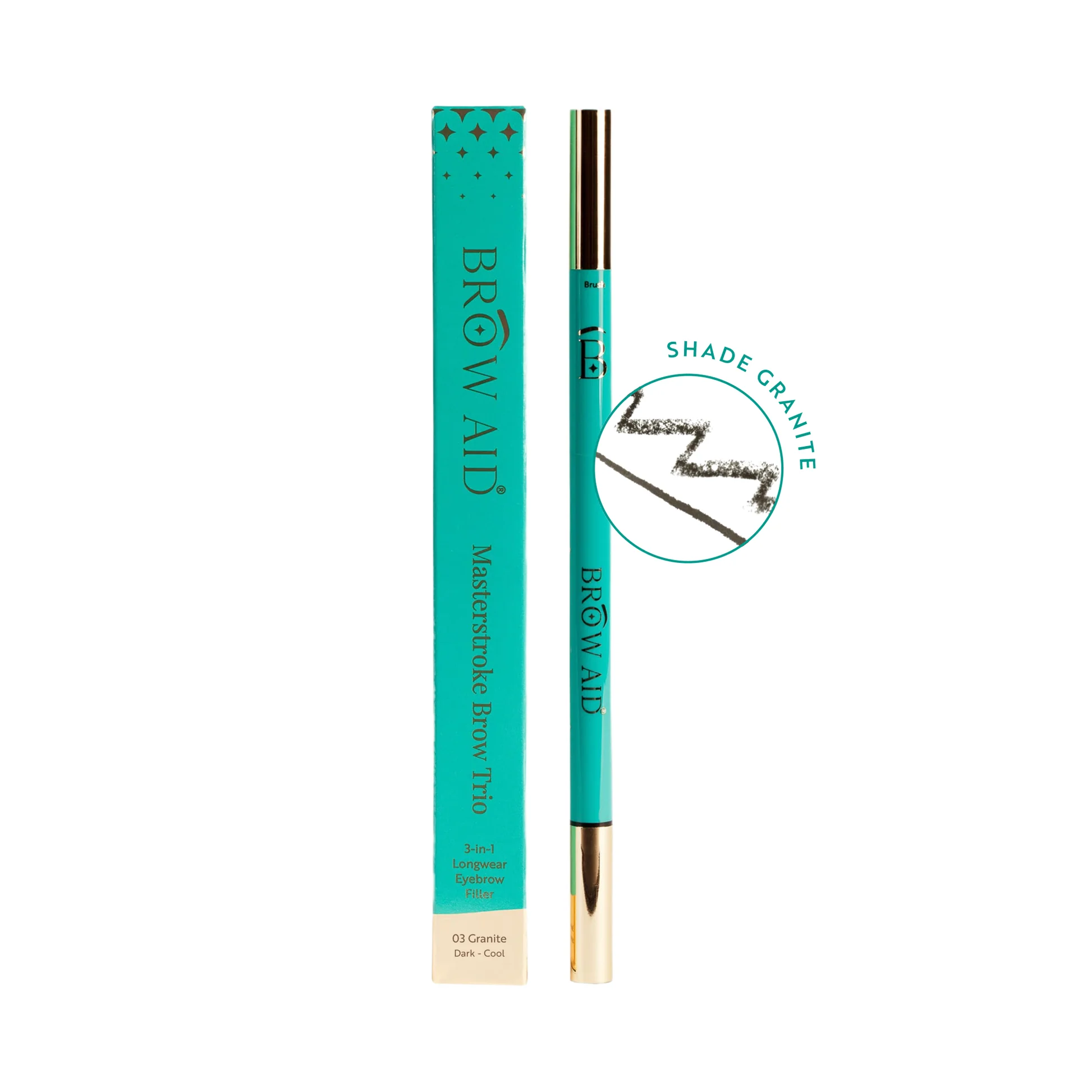 Brow Aid Masterstroke Brow Trio - Granite